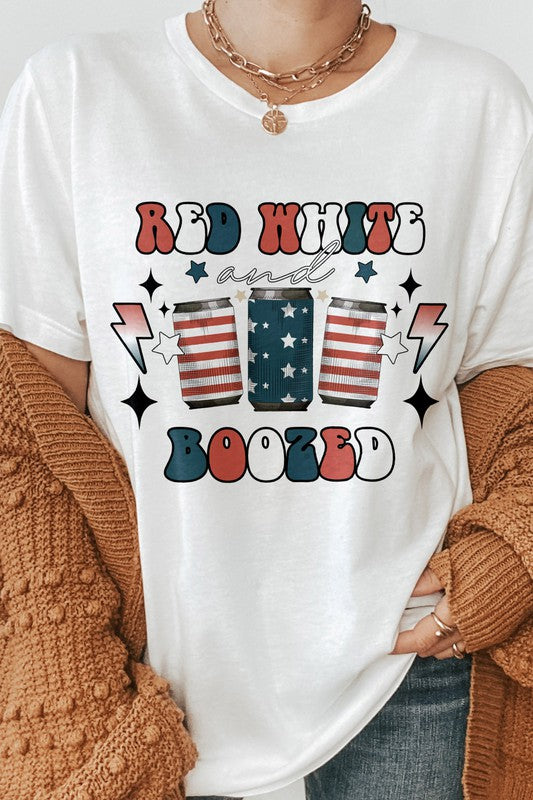 Red White and Boozed 4th of July Graphic Tee
