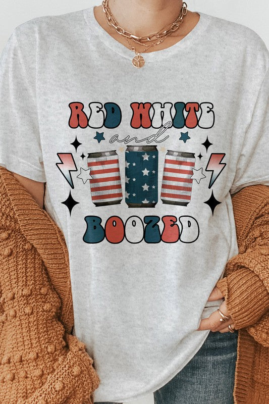 Red White and Boozed 4th of July Graphic Tee