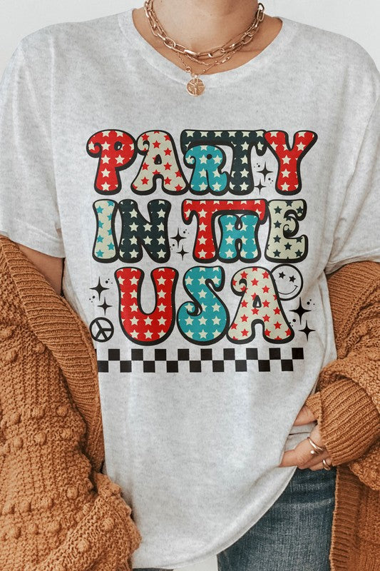 Party in USA Retro 4th of July Graphic Tee