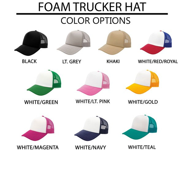 Makes You Happy Smiley Face Foam Trucker Hat
