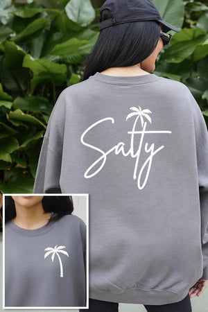 Salty Palm Graphic Fleece Sweatshirts