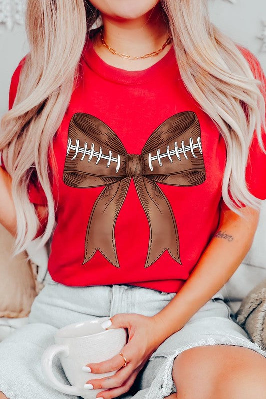 Coquette Football Bow Graphic T Shirts