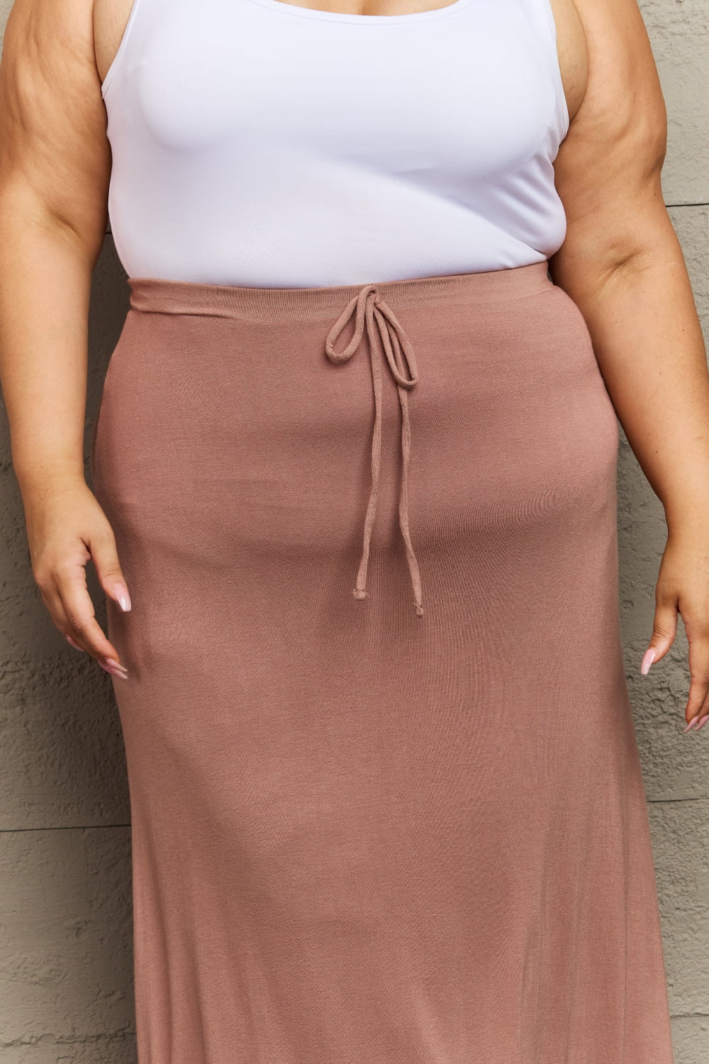 Culture Code For The Day Full Size Flare Maxi Skirt in Chocolate