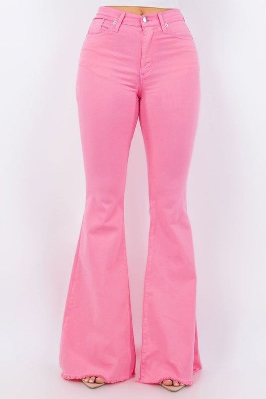 Bell Bottom Jean in Pink