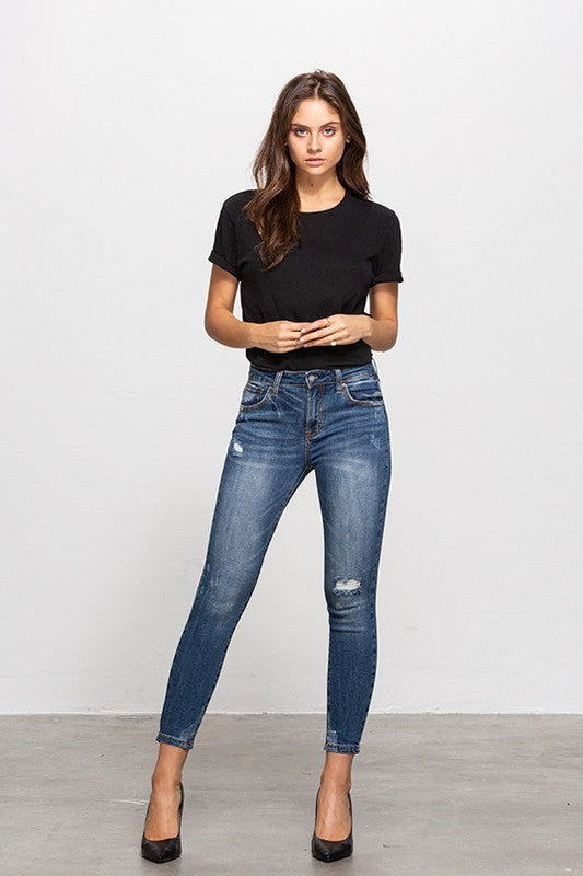 VICTORIA MID-RISE ANKLE SKINNY JEANS