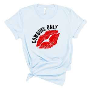 Cowboys Only with Lips softstyle Tee