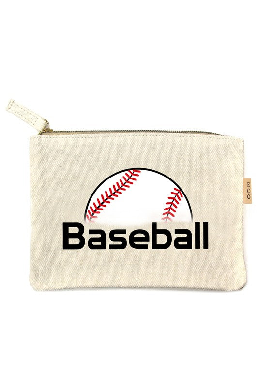 Sports Print Cotton Canvas Eco Pouch Bags