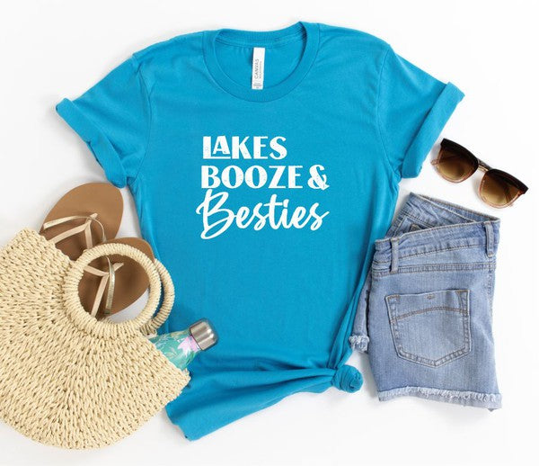 Lakes Booze and Besties Graphic Tee