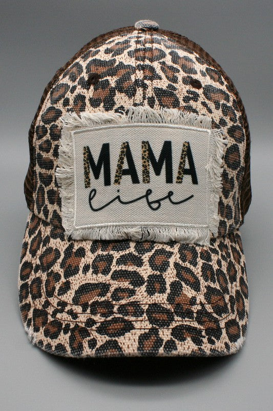 Leopard Mama Life Patch Trucker Hat