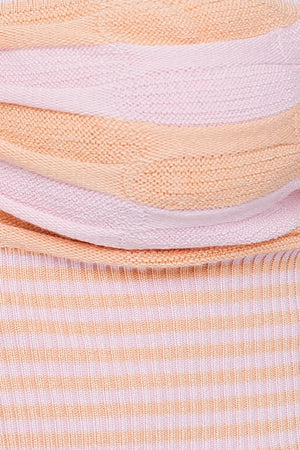 CREAMSICLE HALTER NECK SWEATER CROP TOP