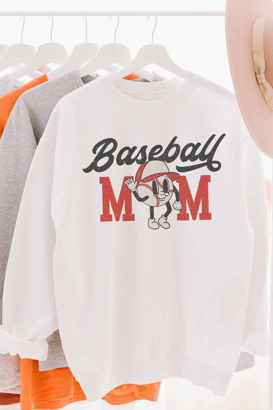 BASEBALL MOM GRAPHIC SWEATSHIRT