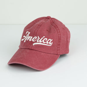 Embroidered Retro America Canvas Hat