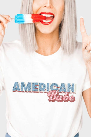AMERICAN BABE GRAPHIC TEE