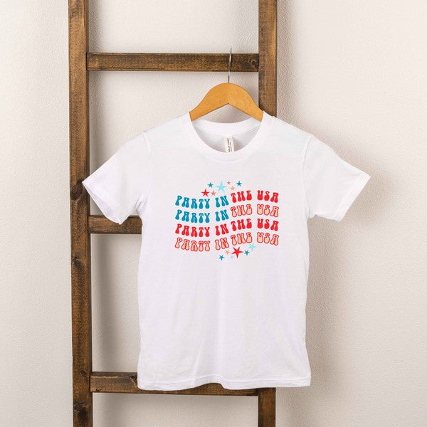Party In The USA Wavy Toddler Graphic Tee