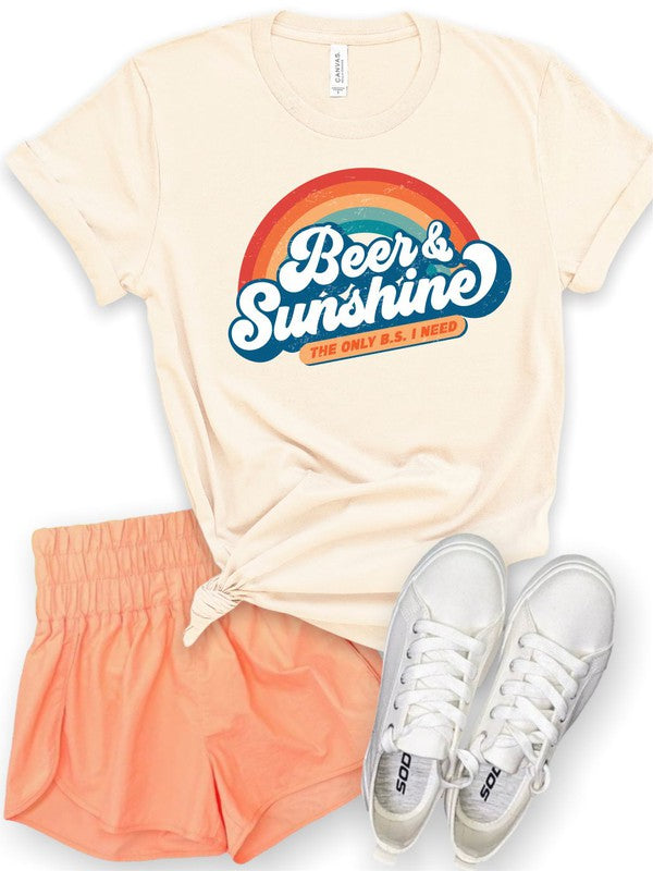 Plus size -Beer and Sunshine Only BS I Need Softstyle Tee