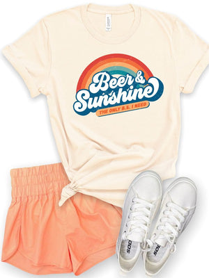 Beer and Sunshine Only BS I Need Softstyle Tee