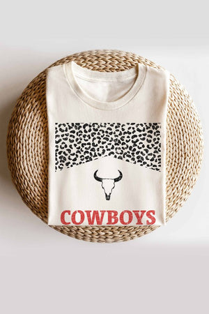 COWBOYS LEOPARD GRAPHIC TEE