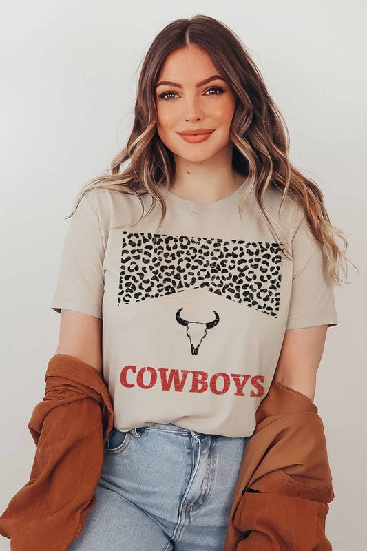 COWBOYS LEOPARD GRAPHIC TEE