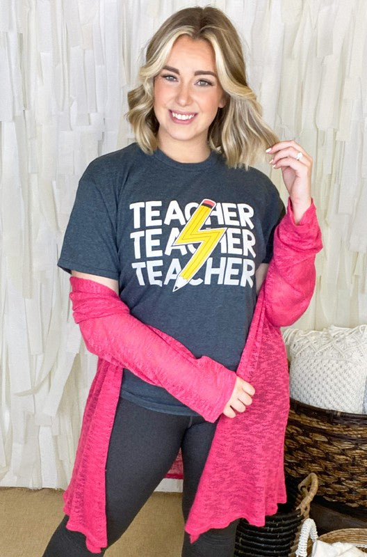 Thunder Bolt Teacher T Shirt