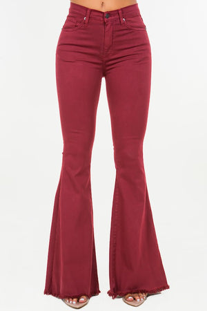 Bell Bottom Jean in Wine