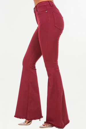 Bell Bottom Jean in Wine