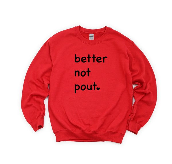 Better Not Pout Heart Youth Sweatshirt