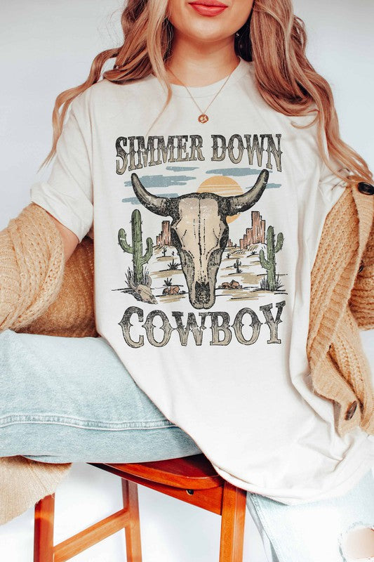 SIMMER DOWN COWBOY GRAPHIC TEE