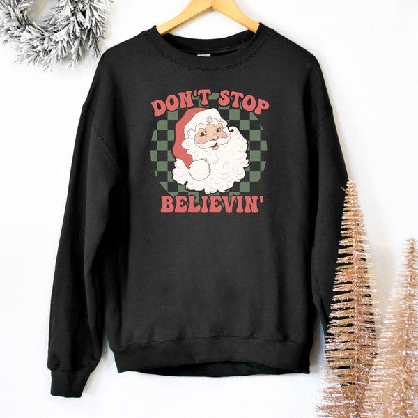 Don't Stop Believin' Santa Checkered