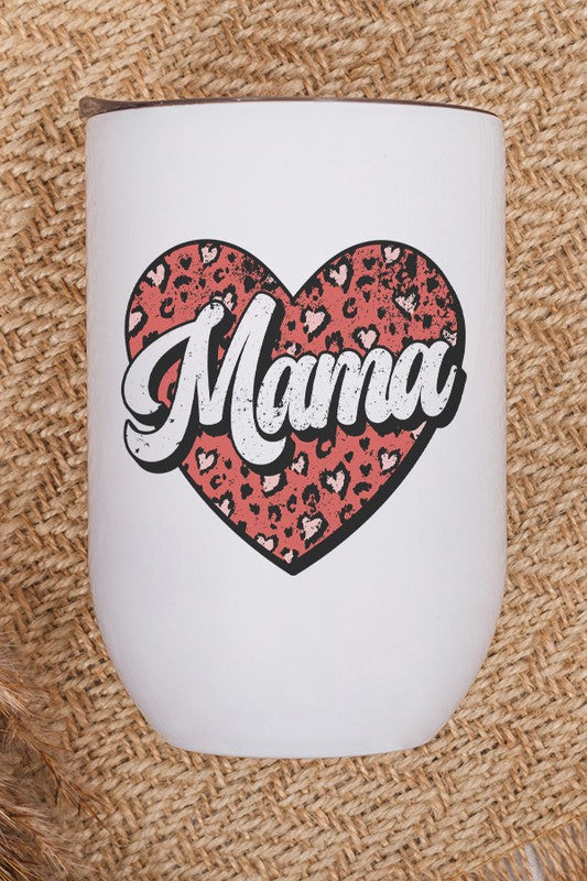 Valentines Day Mama Red Heart Wine Cup