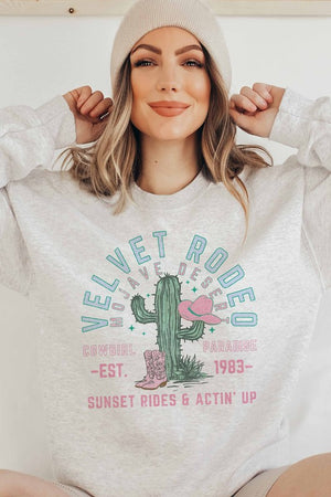 VELVET RODEO COWGIRL PARADISE GRAPHIC SWEATSHIRT