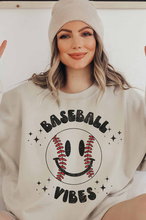 BASEBALL VIBES SWEATSHIRT PLUS SIZE