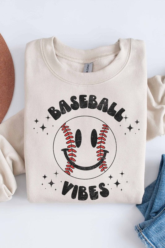 BASEBALL VIBES SWEATSHIRT PLUS SIZE