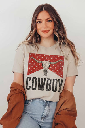 COWBOY LONGHORN GRAPHIC TEE