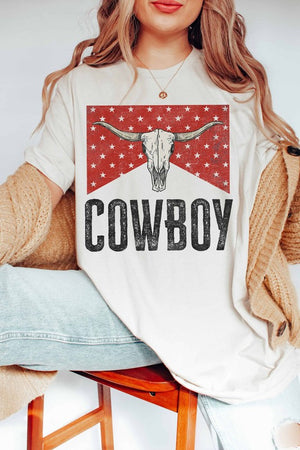 COWBOY LONGHORN GRAPHIC TEE