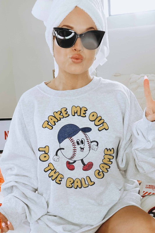 TAKE ME OUT TO THE BALL GAME SWEATSHIRT PLUS SIZE