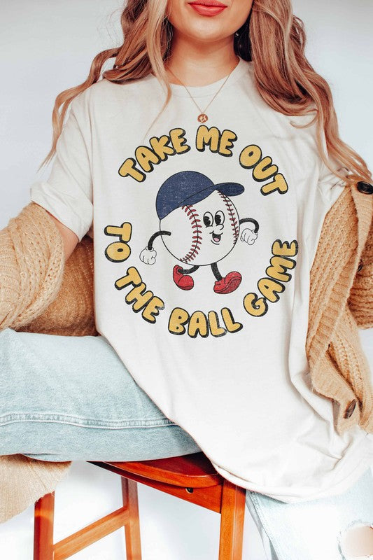 TAKE ME OUT TO THE BALL GAME GRAPHIC TEE PLUS SIZE