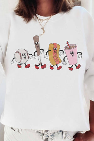 BASEBALL FRIENDS GRAPHIC SWEATSHIRT