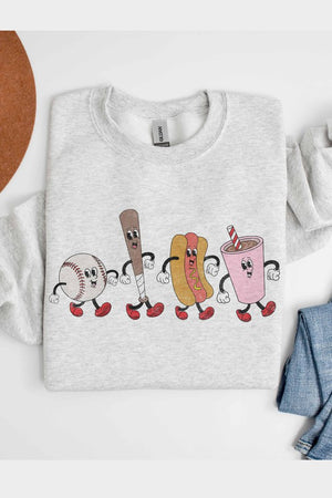 BASEBALL FRIENDS GRAPHIC SWEATSHIRT