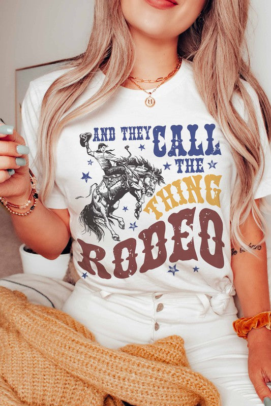 RODEO COWBOY GRAPHIC TEE PLUS SIZE
