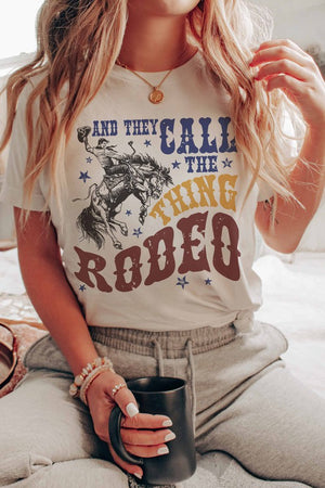 RODEO COWBOY GRAPHIC TEE PLUS SIZE