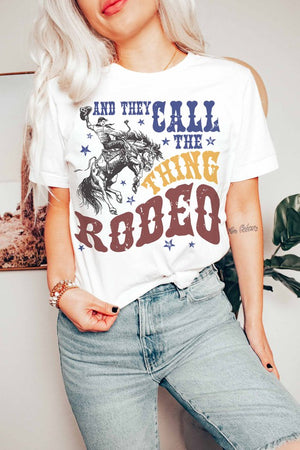 RODEO COWBOY GRAPHIC TEE PLUS SIZE