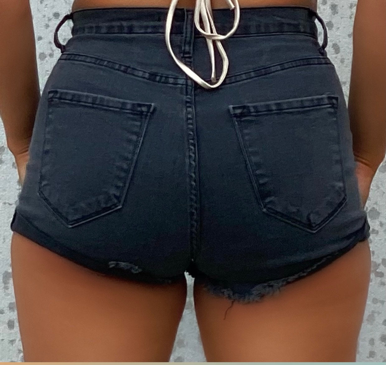 Cheyenne High Waisted Distressed Shorts