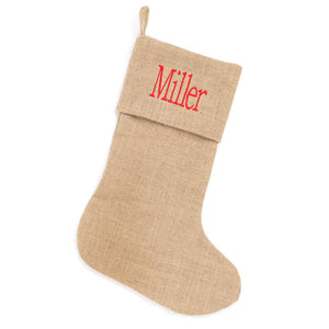 Burlap Stocking