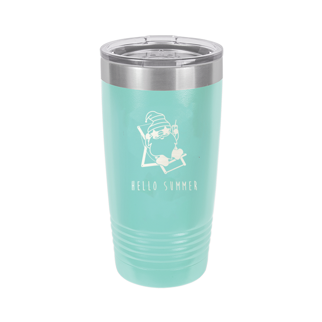 Gnome Hello Summer Teal 20oz Insulated Tumbler